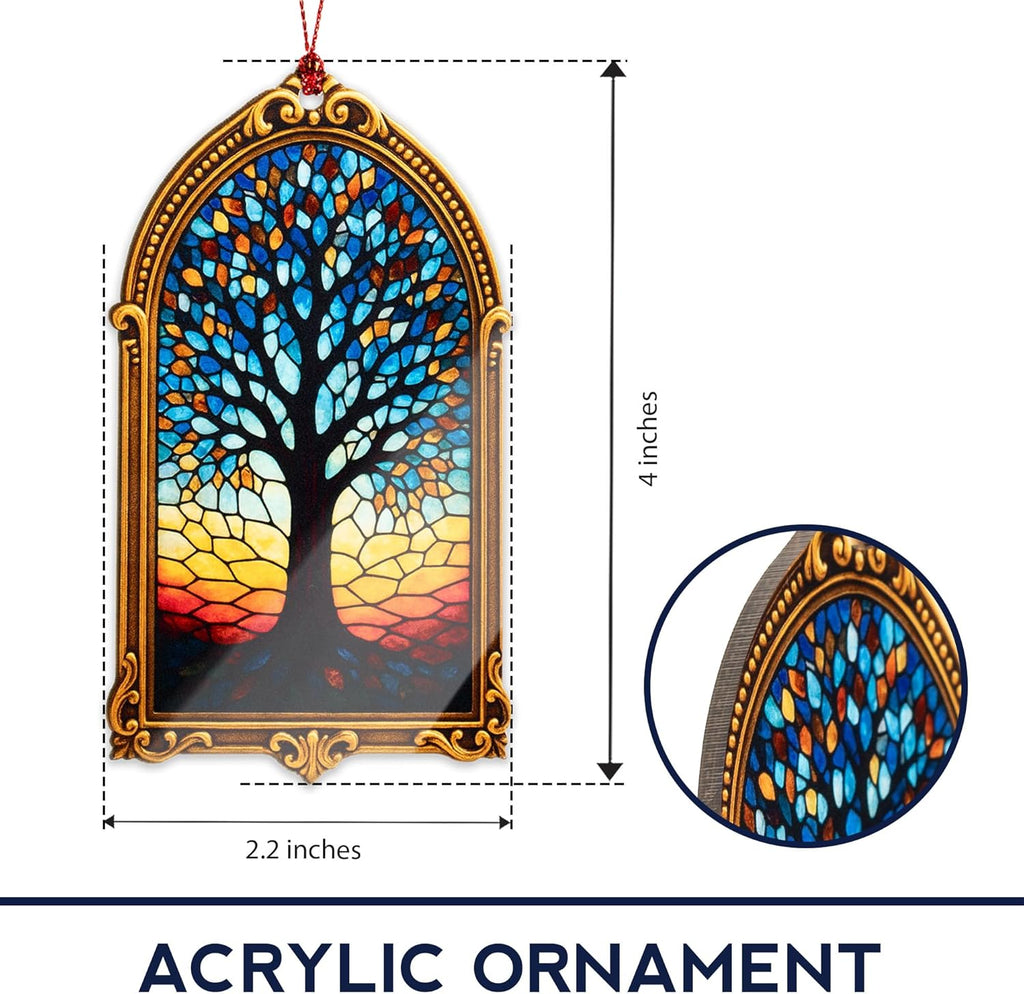 Tree of Life - 2025 Christmas Ornaments - Xmas Ornament for Tree - Vintange Christmas - Acrylic Christmas Ornaments - Christmas Ornament 2025 - White Elephant Gifts - Xmas Tree Funny Decoration