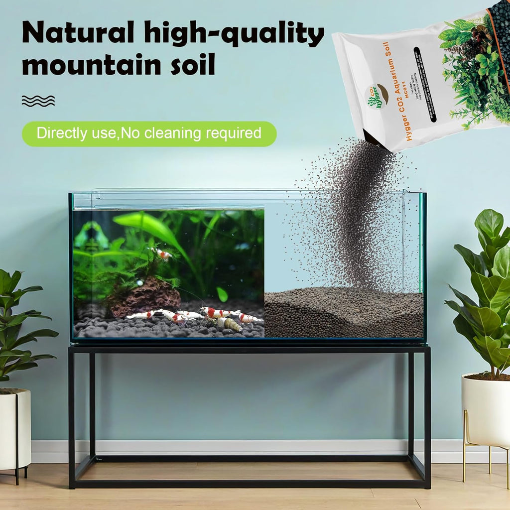 6.6Ib Shrimp Soil Water Grass Mud for Aquarium Fish Tank Aquascaping - Aquarium Substrate Soil for Shrimp Breeding and Plant Growth, No Washing Needed
