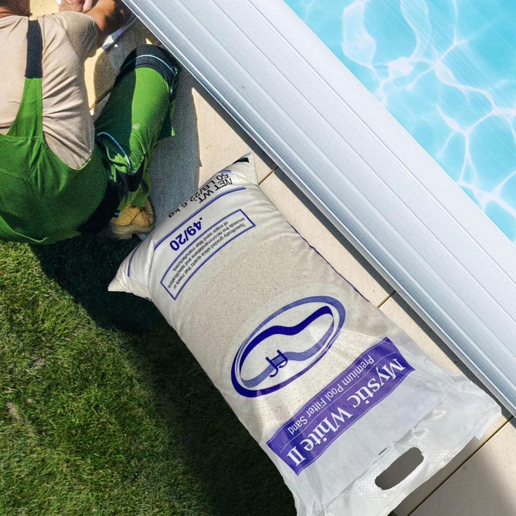 U.S. Silica Mystic White II Pool Filter Sand, Premium Silica for Pool Filter Pumps, 50-Pound Bags, Pack of 4, White