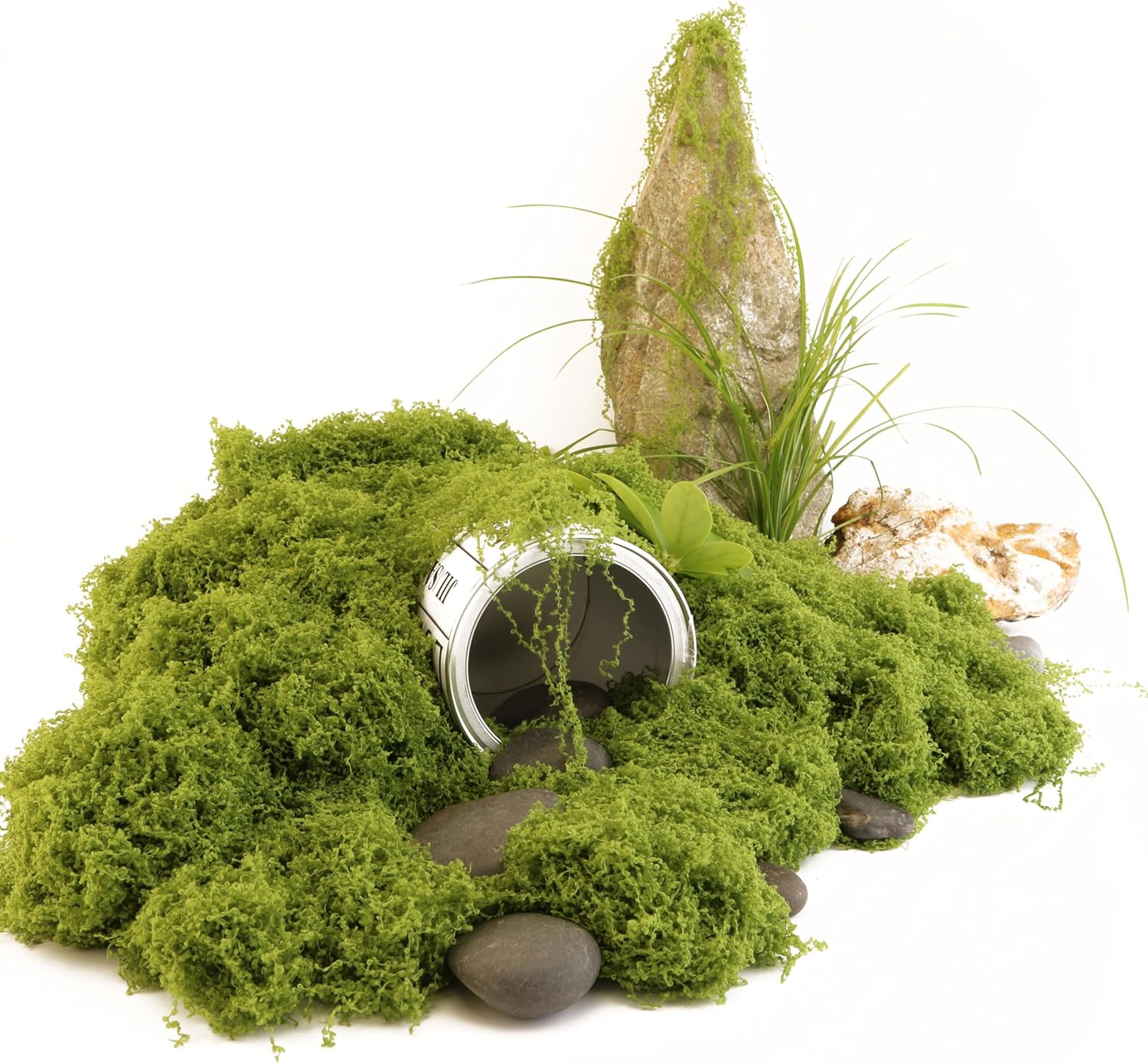 Green Moss Crafts, Artificial Grass Forest Potted Plants, DIY Craft Decoration for Wedding Christmas Party Decoration, Garden Flower Pots Home Decoration Indoor Planting (5.29 Ounces)