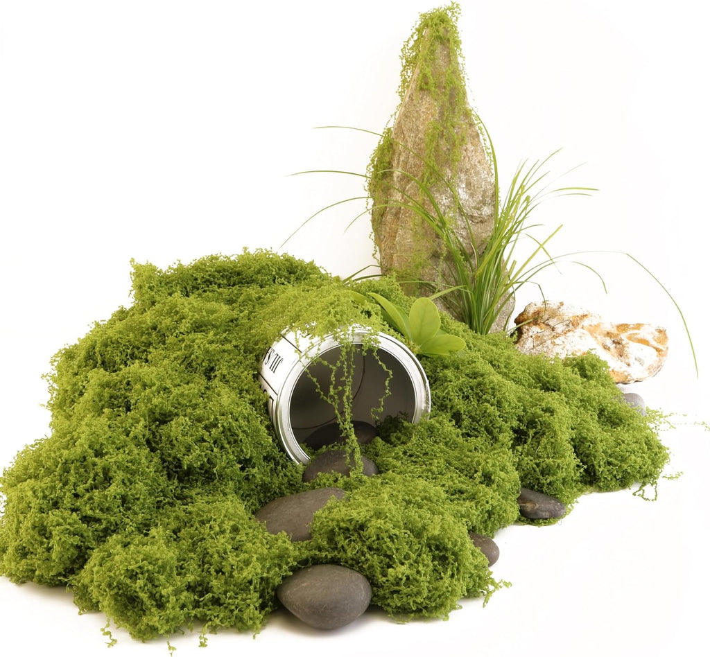 Light Green Moss for Crafts、 Artificial Moss Decorative for Glass Vase Filler Wedding/Christmas/Fairy Party/Indoor Planters/DIY Rainforest Model/Table Centerpieces (2.1 OZ)