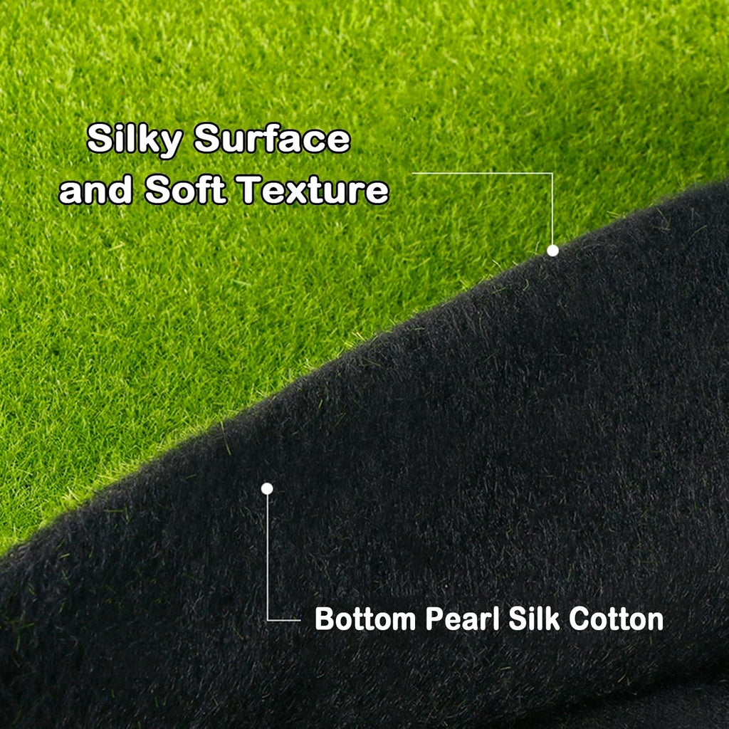 YIQIFLY Simulation Artificial Moss Mat Fake Grass Rug DIY Synthetic Turf Lawn Carpet for Wedding Home Backyard Balcony Indoor Outdoor Decor (Color : Green, Size : 1x2m(3.2x6.5ft))