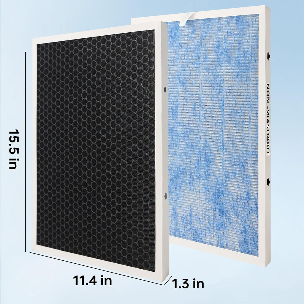 MSA3/MSA3S Replacement Filter Compatible with Membrane Solutions MSA3 and MSA3S Upgraded 4-in-1 Efficiency Activated Carbon Filter-2Pack