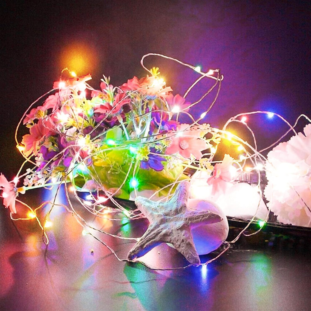 4 Pack Multicolor Fairy Lights Battery Operated with Remote, Waterproof 20FT 60LED Cuttable Twinkle Lights with Timer Indoor Outdoor, String Light for Bedroom, Classroom, Wedding, DIY, Christmas Décor