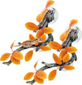 Fhiny Snake Climbing Branch, 2 PCS Resin Reptile Branches for Climbing with Suction Cups Reptile Tank Decor Accessories Frog Terrarium Plants for Corn Snake Frog Bearded Dragon Lizard Gecko