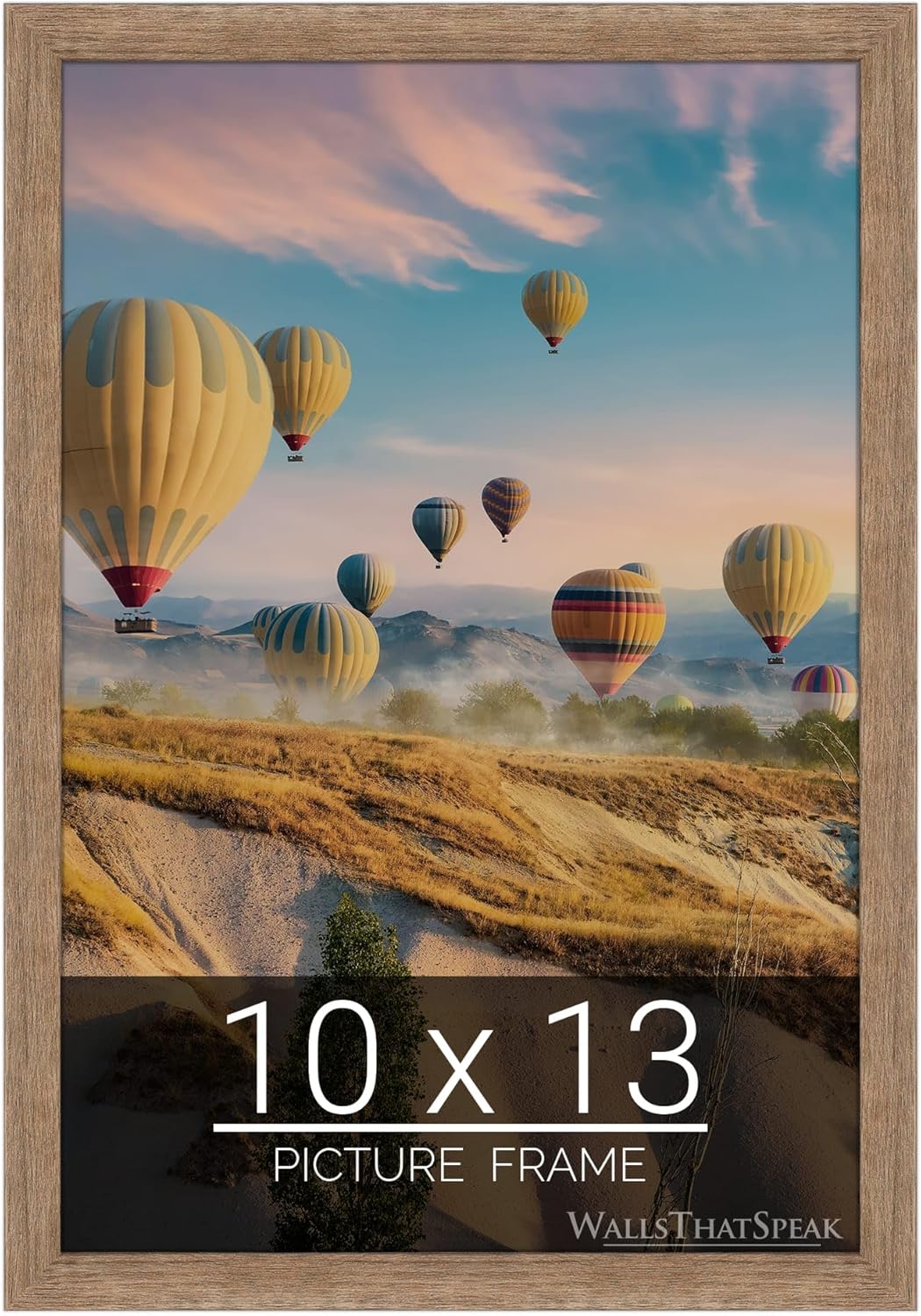wallsthatspeak 10x13 Brown Barnwood Picture Frame for Puzzles Posters Photos or Artwork