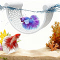 Marble Gray Floating Betta Fish Hammock – Minimalist Rest Platform & Floating Bed – Betta Tank Accessories for Small Aquariums, Nano Tanks & Shrimp – Sleek Floating Perch Ledge for Bettas & Small Fish