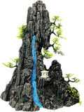 Aquarium Mountain View Stone Ornament - Aquarium Rock Decor for Fish Tank,Aquarium Decorations Extra Large and Tall Decoration for Fish Tank - 13 Inches High