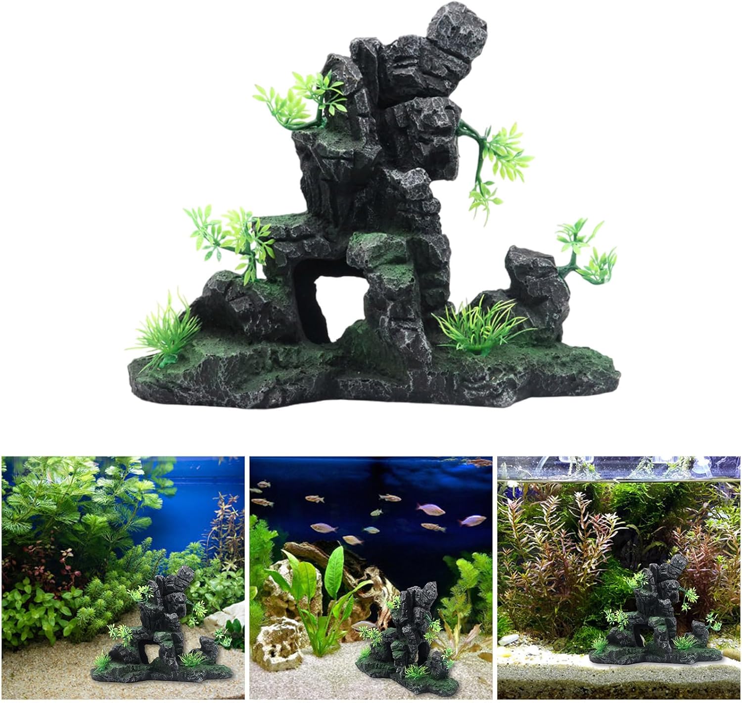 Fishtank Shrimp Breeding Rockery Mountain Ornaments for Aquariums Terrarium Landscaping Shelter Decoration Fish Tanks Ornaments Large Small Large