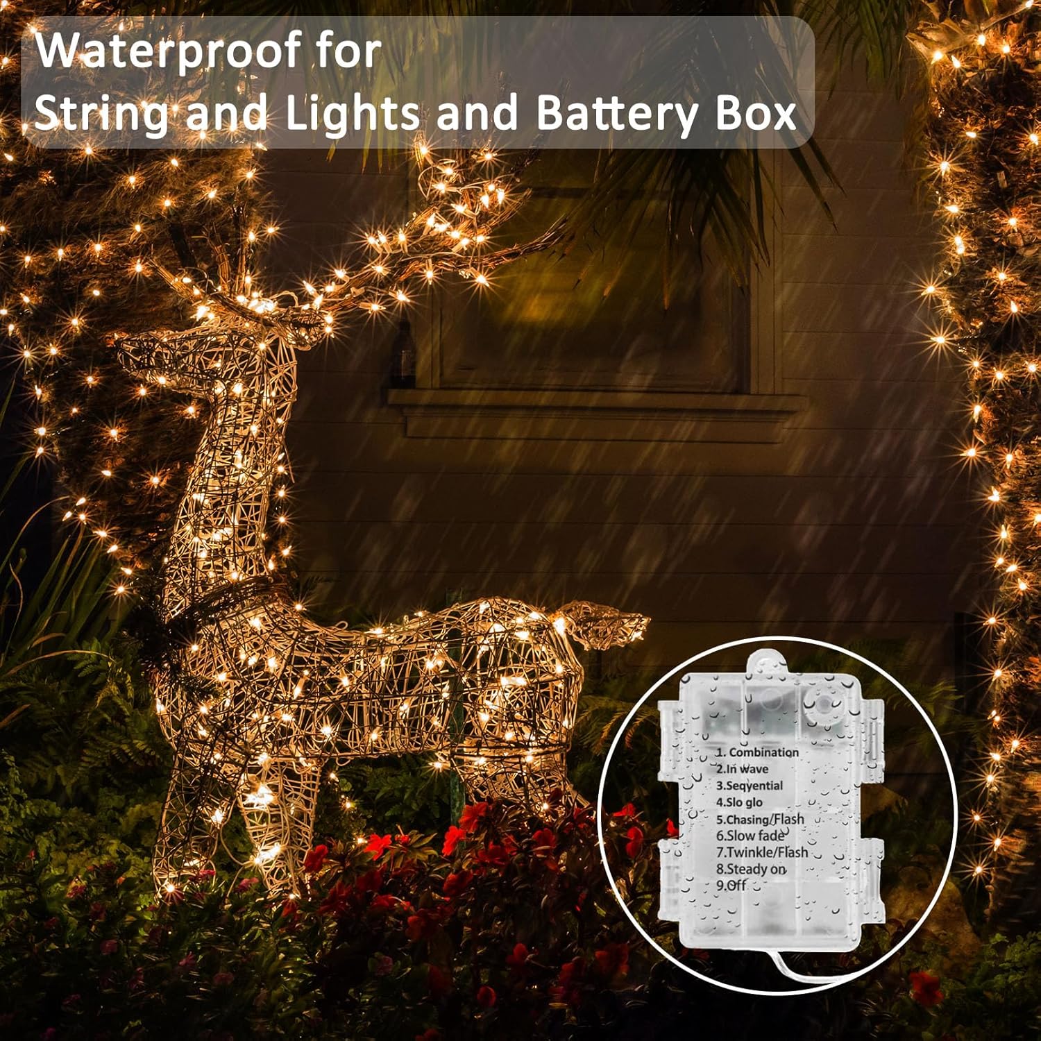 Beieverluck 16 Pack 33FT 100 LED Fairy Lights Battery Operated Fairy Lights with Remote and Timer Waterproof String Lights Outdoor Indoor for Bedroom Wedding Christmas Decorations, Warm White