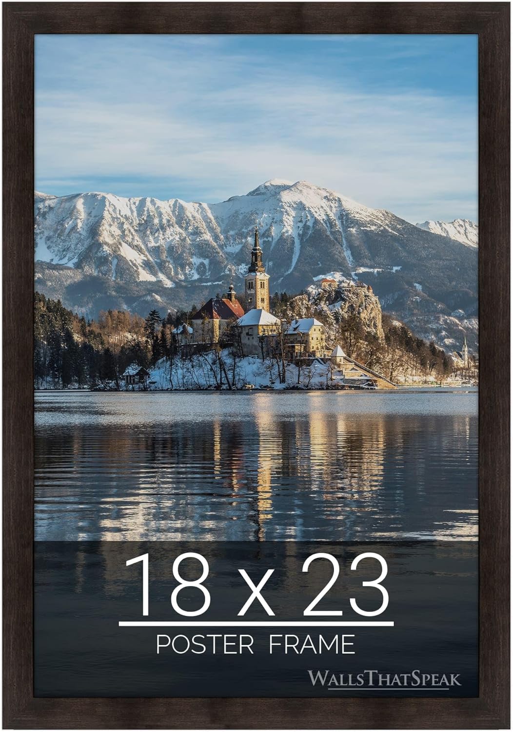 wallsthatspeak 18x23 Espresso Brown Picture Frame for Puzzles Posters Photos or Artwork