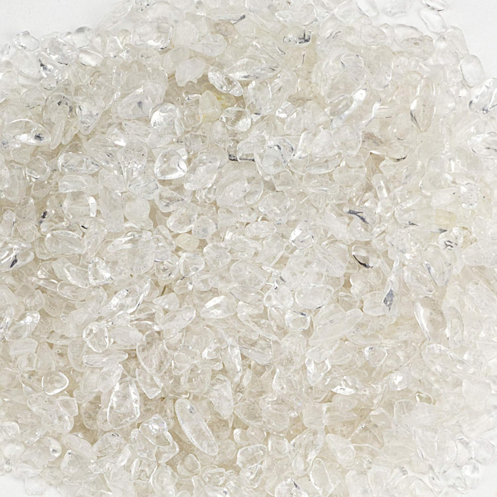 Cherry Tree Collection 1/2 Pound Polished Tumbled Gemstone Chips, Pebbles, Crystal Chips Bulk for Jewelry Making, Healing, Plants, Succulents, Aquariums, Decoration, Chakra (Quartz)