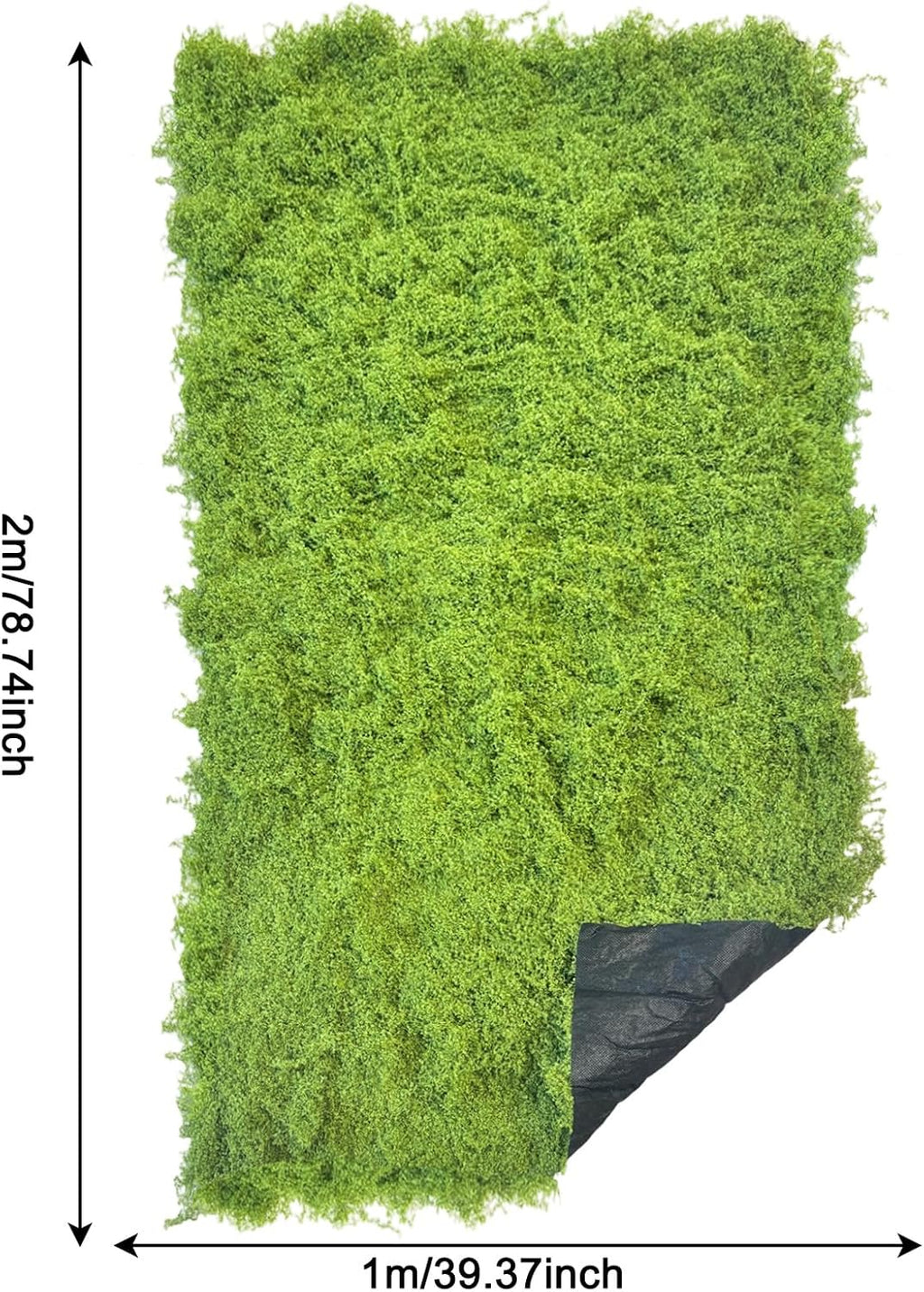 Artificial Moss Mat for Decoration Carpet Grass Wall, Natural Decorative for Plants Indoor with Base Fabric, 39.37 * 78.74 inch Artificial Moss Mat Suitable for DIY