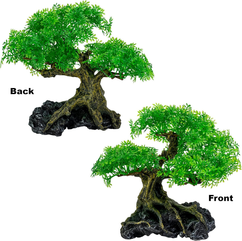UNEAK - Aquarium Bonsai Tree Plant Fish Tank Decorations Medium/Large Resin Plastic Artificial Plants Flower Ornament Beta Goldfish Decoration Ornaments Freshwater & Saltwater Décor
