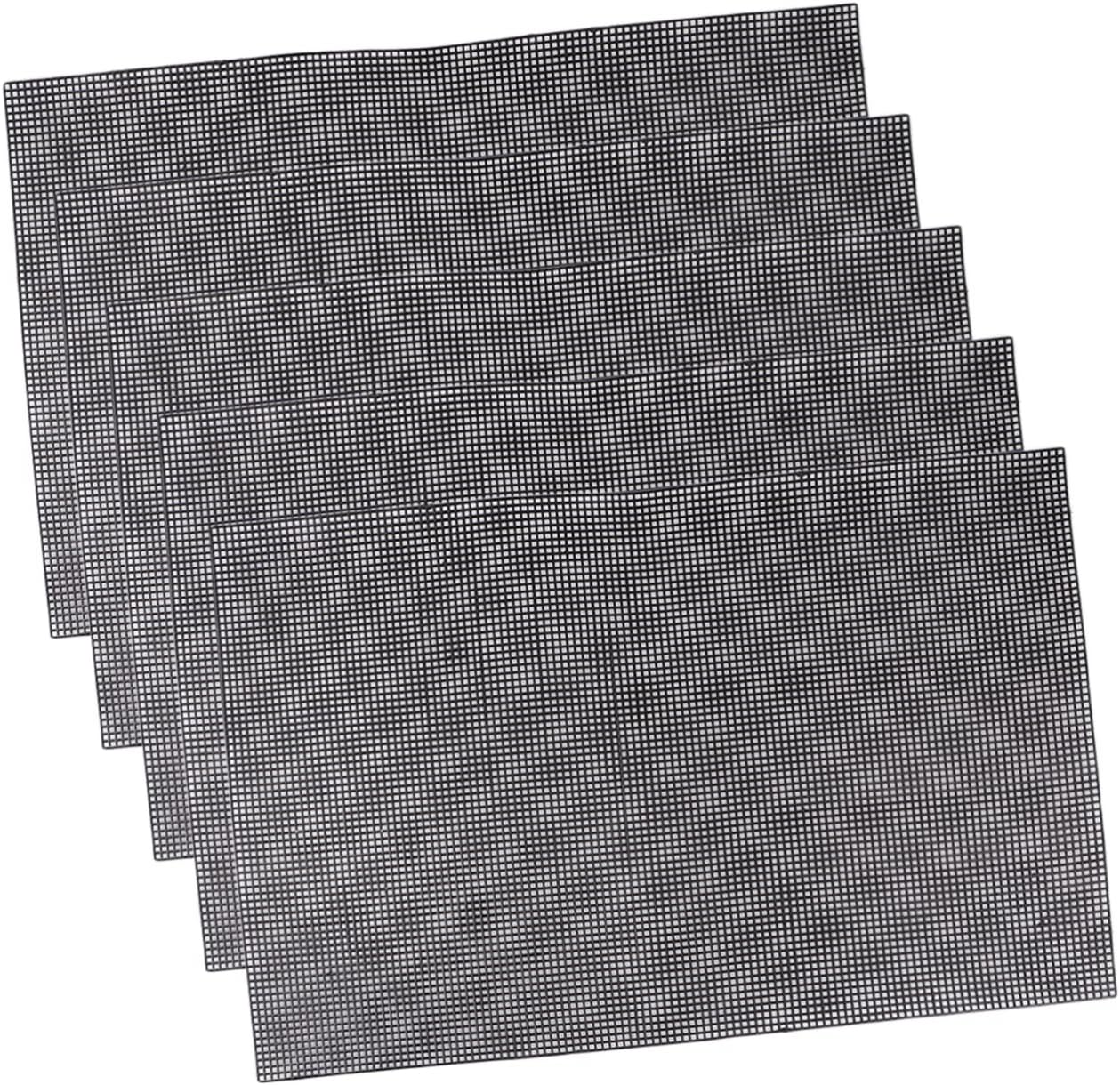 Happyyami 5pcs Plastic Mesh Grid for Projects Multi-Purpose Handmade Mesh for Fish Tank Aquariums and Crafting Black