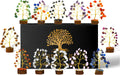 Crystal Tree Gifts for Women, Set of 12 Handcrafted Small Tree of Life Chakra Healing Crystals & Stones for Positive Energy, Good Luck, Home and Office Decor, Birthday Presents