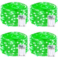 4 Pack 20FT 60LED Christmas Battery Operated Fairy Lights with Timer, Waterproof Battery String Lights Outdoor Indoor, Battery Twinkle Lights for Bedroom Wedding Birthday Party Christmas (Green)