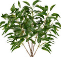 Faux Eucalyptus Stems Willow Eucalyptus Leaves 34” Long Fake Salix Leaves 6 Pcs Artificial Greenery Stems for DIY Bouquet Arrangements Centerpieces Shower Decorations-Artificial Eucalyptus Stems