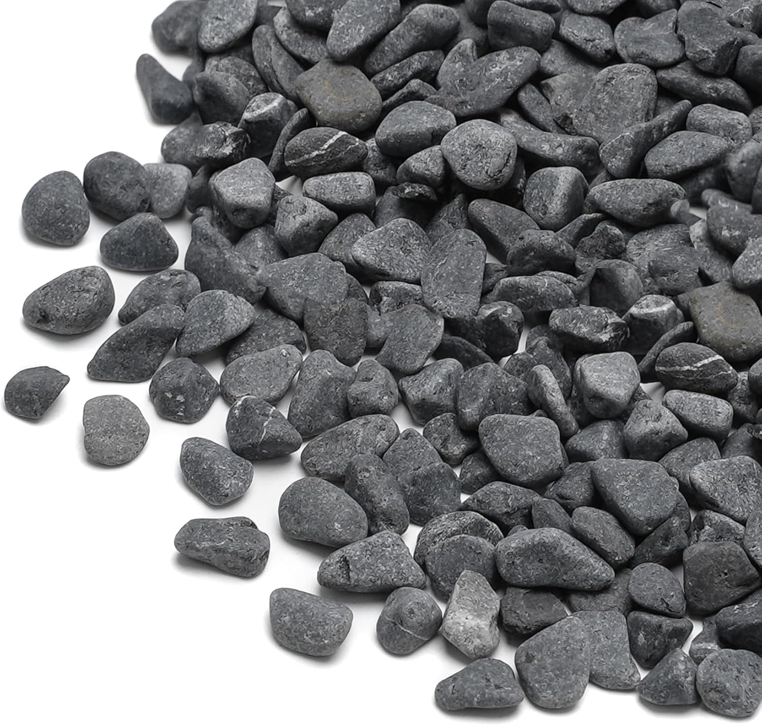 Mr. Fireglass Natural Decorative Gray Bean Pebbles 1/5" Crushed Gravel Stone for Decorating Garden, Succulent Plants and Walkway (10-lb Bag)