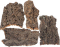 Alipis 4pcs Reptile Cork Bark Background: 7. 9" X 3. 2" Natural Wood Cork Bark Decor - Reptile Tank Accessories for Turtles Lizards Bearded Dragons Chameleons (Random Shape)