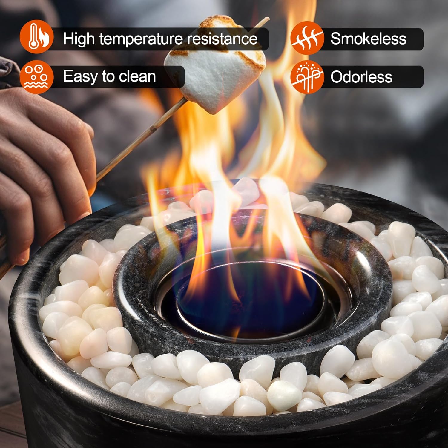 5 lb Natural Polished White Pebbles, 1/2 Inch Decorative White Rocks for Potted Plants Pot Filling Aquariums Outdoor Street Scape Decorative Rocks