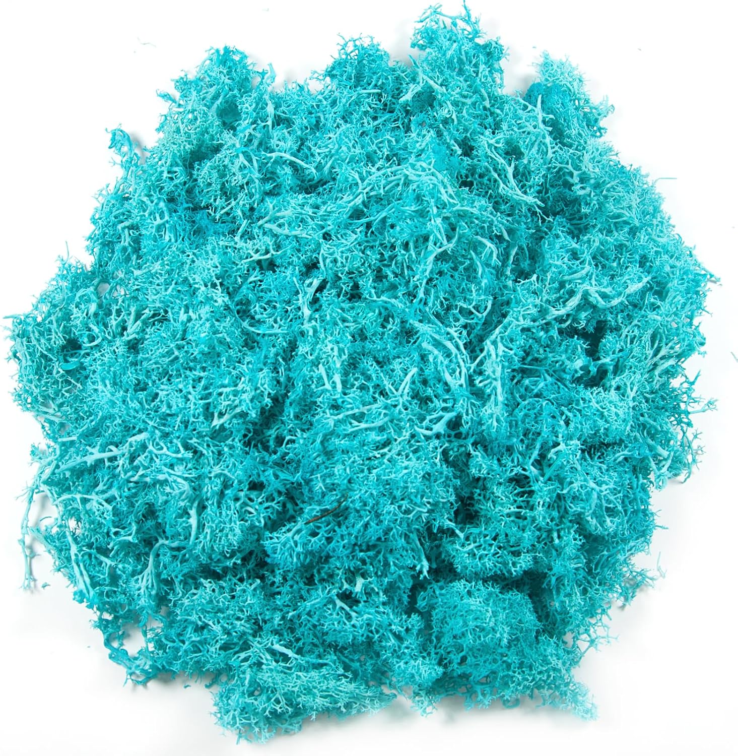 3.5 oz Artificial Moss for Plants Indoor, Fake Preserved Reindeer Moss for Centerpieces Home Decor Potted Plants Crafts Wedding Wall Decor(Blue)