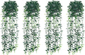4pcs Artificial Hanging Eucalyptus Plants，Fake Plants Eucalyptus Small Decor Faux Hanging Vine Plants Wall Greenery for New Home Decoration，for Floating Shelf Indoor Outdoor