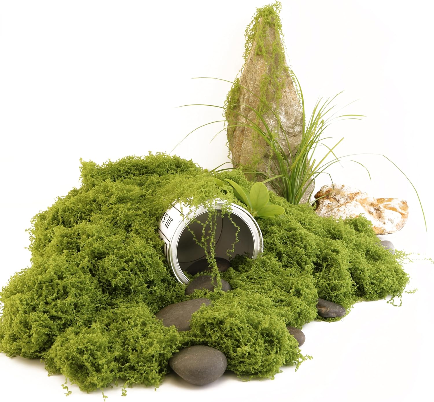 Caiyjhao Artificial Green Moss is Used for Potted Plants, and Moss Crafts are Used for Fairy Tale Garden Houses, Garlands, Glass Container Fillers and Wedding Wall Decoration (7.05 Ounces)