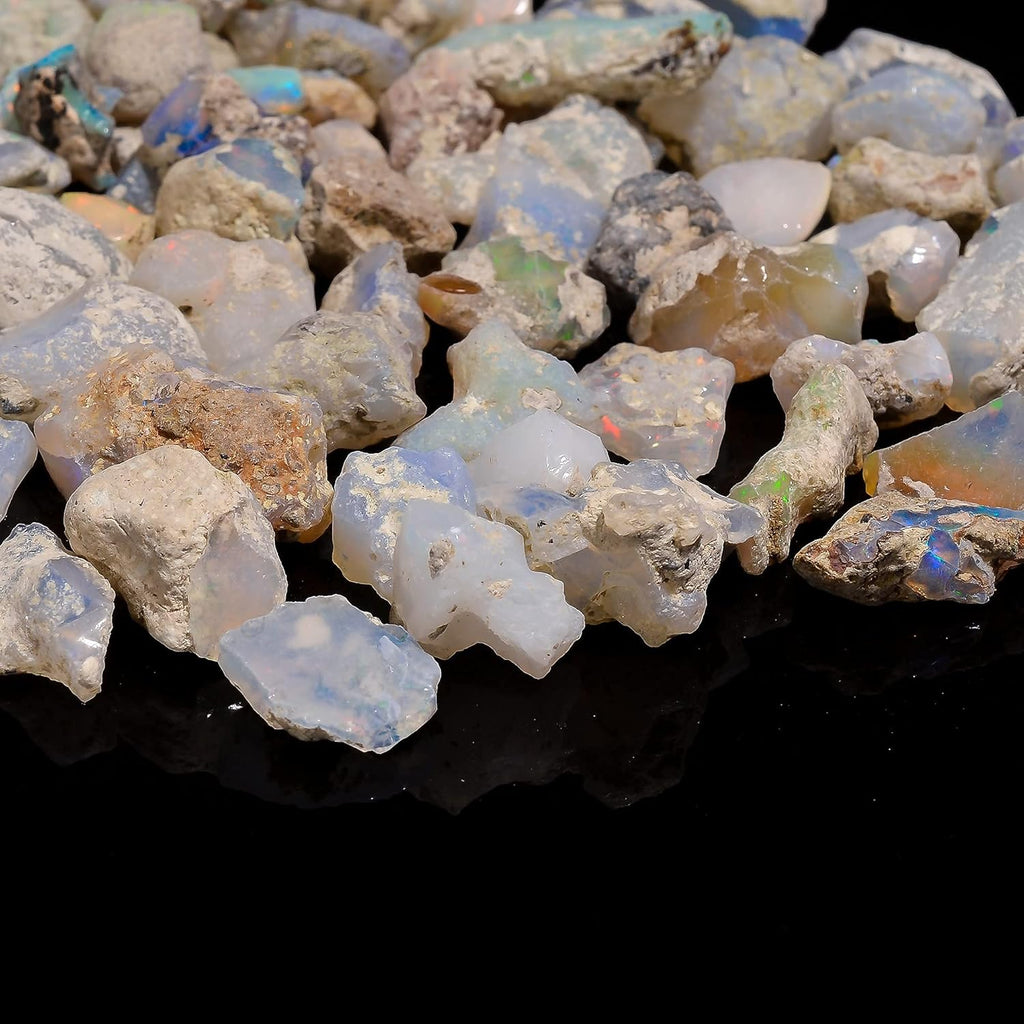 100 carats Raw Opal Gemstone and Crystals, Wholesale Lot, Gemstone, Rough Crystals, Rock Stones, Jewelry Making Supplies, DIY & Crafts (B Grade)