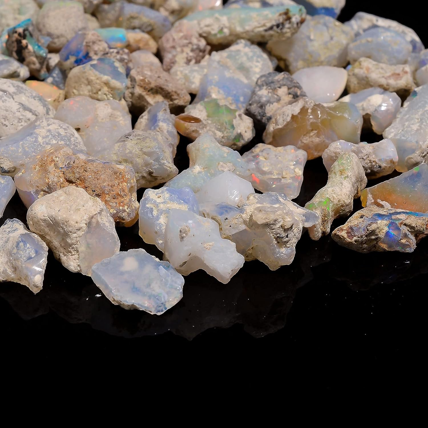 100 carats Raw Opal Gemstone and Crystals, Wholesale Lot, Gemstone, Rough Crystals, Rock Stones, Jewelry Making Supplies, DIY & Crafts (B Grade)