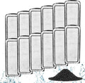AQQA 12 Packs Aquarium Filter Cartridges with Activated Carbon - Remplacement Fish Tank Filters Cotton