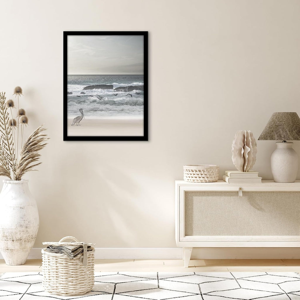 Americanflat 19x25 Poster Frame with Polished Plexiglass - Black Picture Frame - Wide Photo Frames Made of Engineered Wood for Vertical or Horizontal Wall Display - Epic Collection - Black