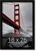 wallsthatspeak 18x26 Black Picture Frame for Puzzles Posters Photos or Artwork