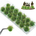 20 Pcs Diorama Grass Static Grass Miniature Plants Model Grasses DIY Miniature for Train Landscape Railroad Scenery Sand Layout Model War Terrain (Autumn Green)
