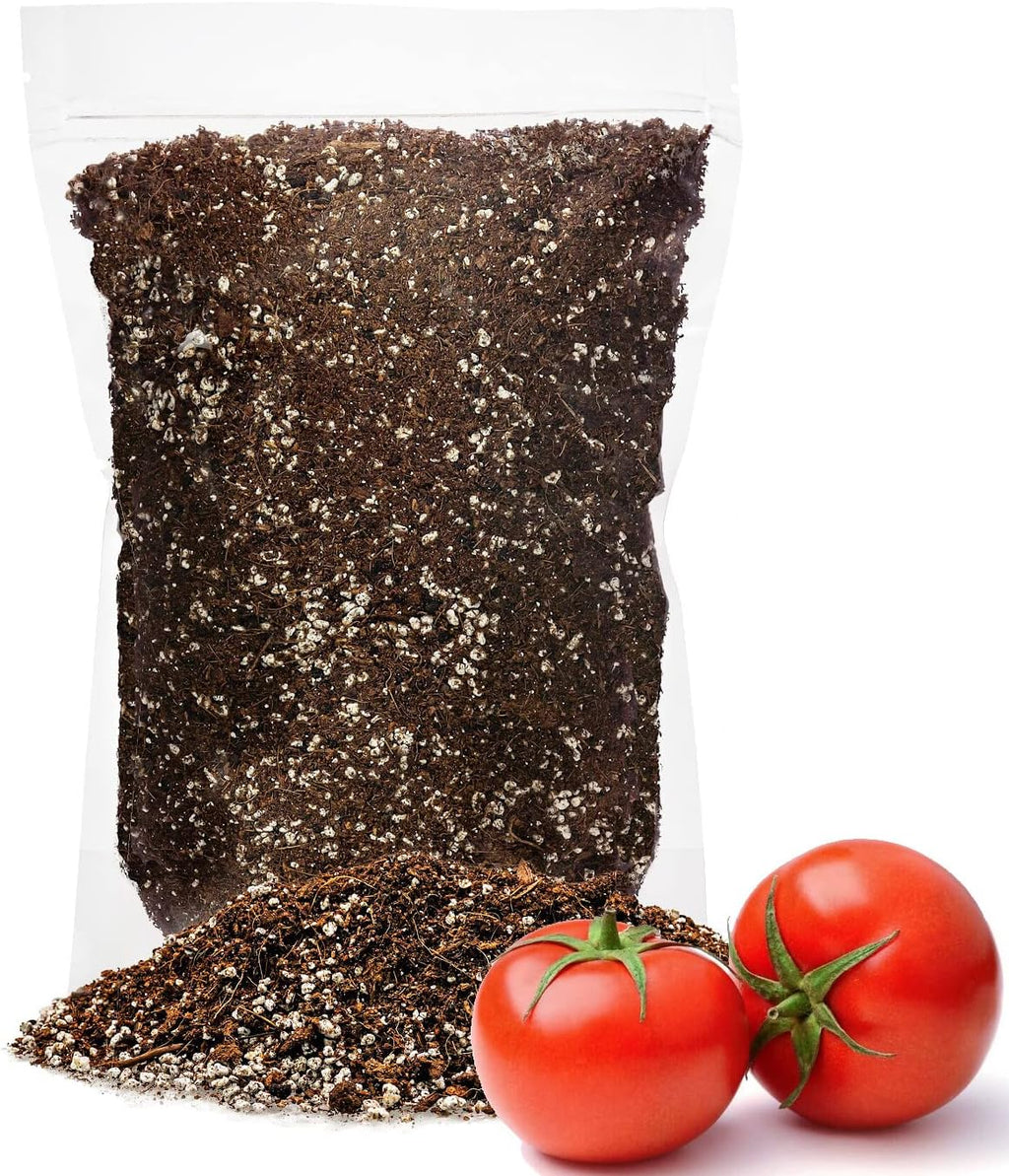 GARDENERA Organic Potting Soil for Tomato Plants - 3 Quart - Hand-Mixed with Natural Ingredients for Optimal Growth and Nutrient Retention