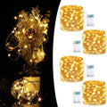 Upgraded 4 Pack 33Ft 100 LED Fairy Lights Battery Operated with Timer, Waterproof LED String Lights Outdoor Indoor, Battery Twinkle Lights for Christmas, Bedroom, Classroom, Parties, Wedding, Decor