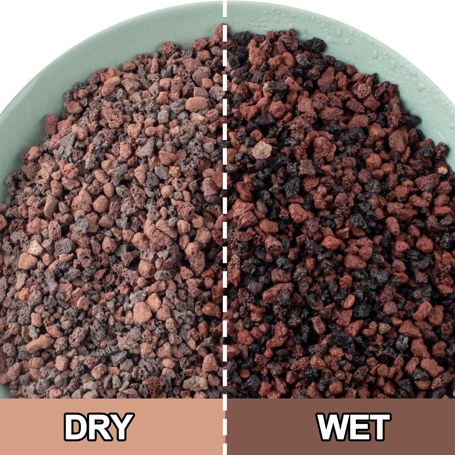 CJGQ 3lb Mix Lava Rocks for Plants-Horticultural Volcanic Rock Gravel for Landscaping Plants Drainage, Succulents, Bonsai, Vase Fillers, Terrarium Plants, Top Dressing
