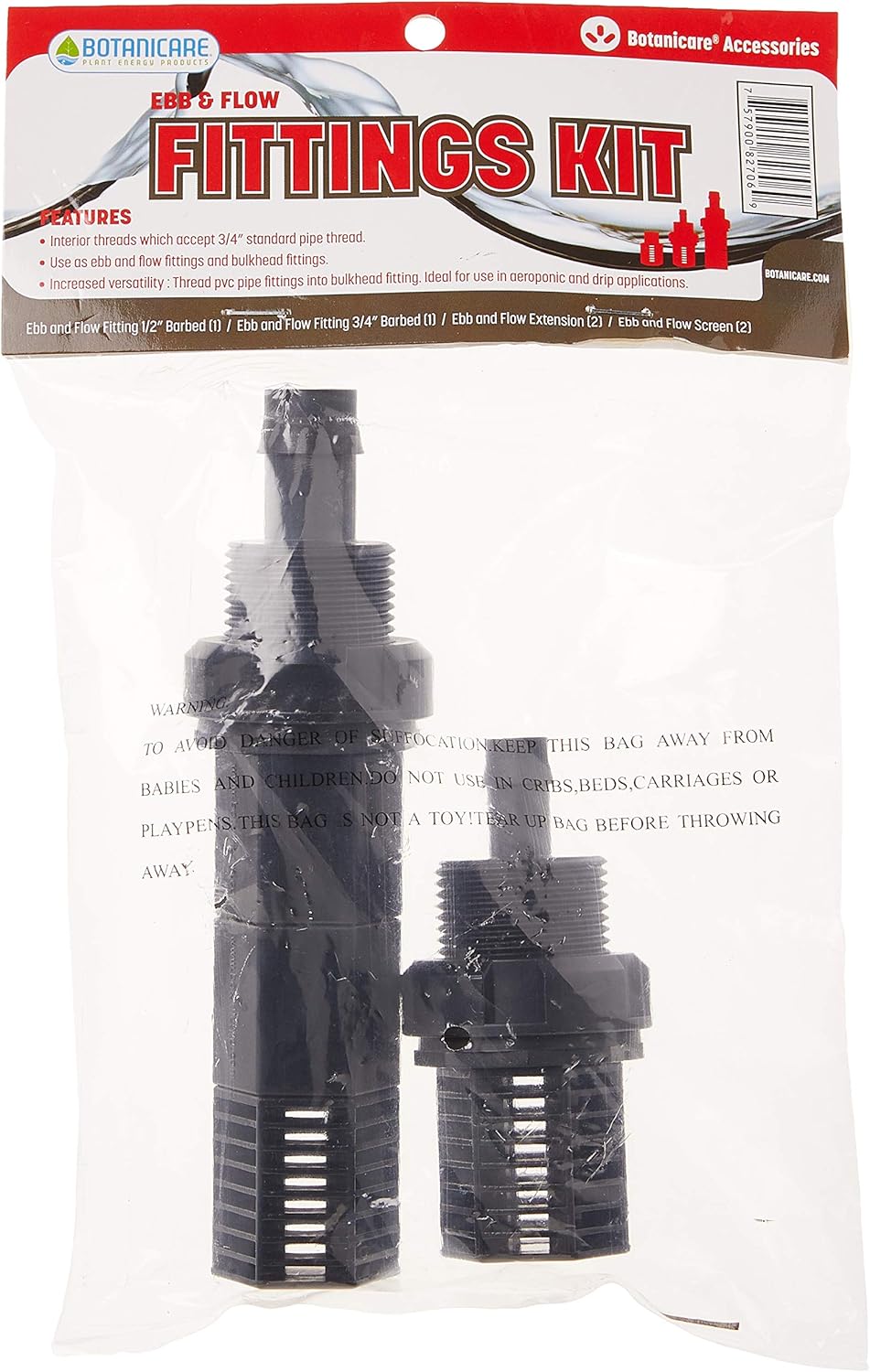 Botanicare Ebb & Flow Fitting Kit with 2 Extensions