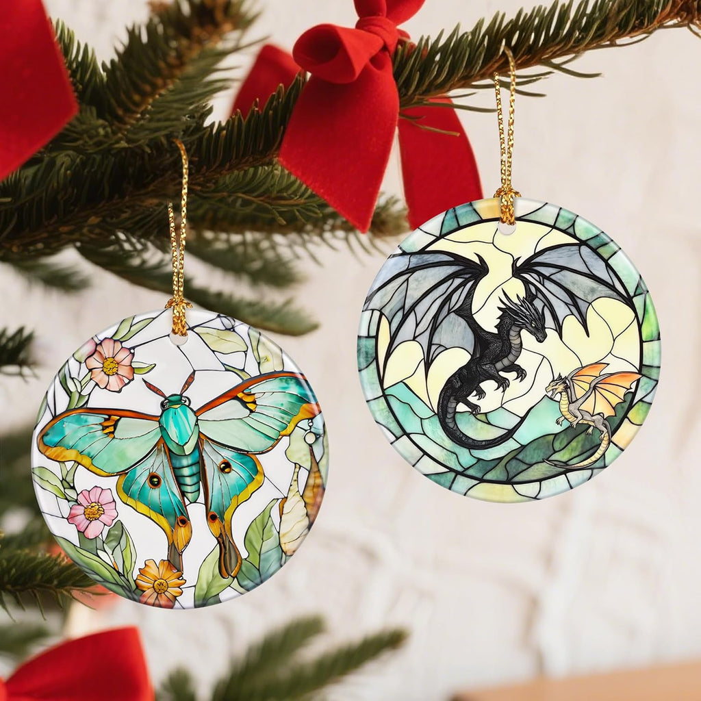 Christmas Ornaments, Dragon Ornament, Christmas Tree Ornaments, Xmas Decorations, Holiday Decorations, Gifts for Dragon Lovers, Holiday Party Gifts, and Xmas Gift Ideas
