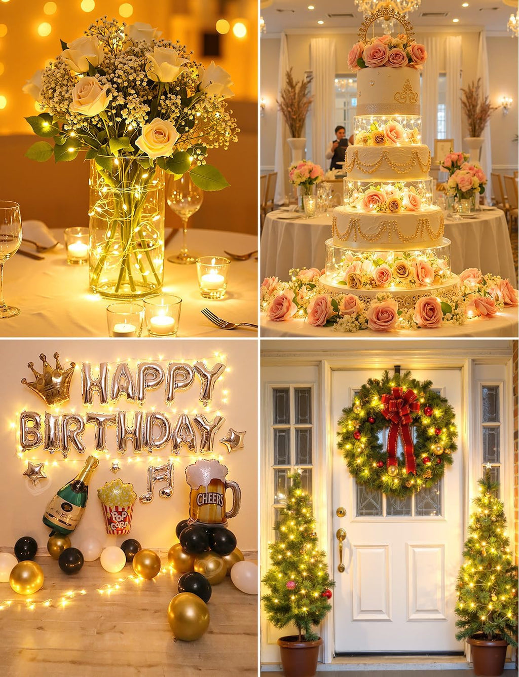 Brightown 14 Pack LED Fairy Lights Battery Operated String Lights, 7ft 20LED Waterproof Silver Wire Twinkle Lights, Firefly Starry Moon Lights for Mason Jars DIY Christmas Wedding Party Bedroom