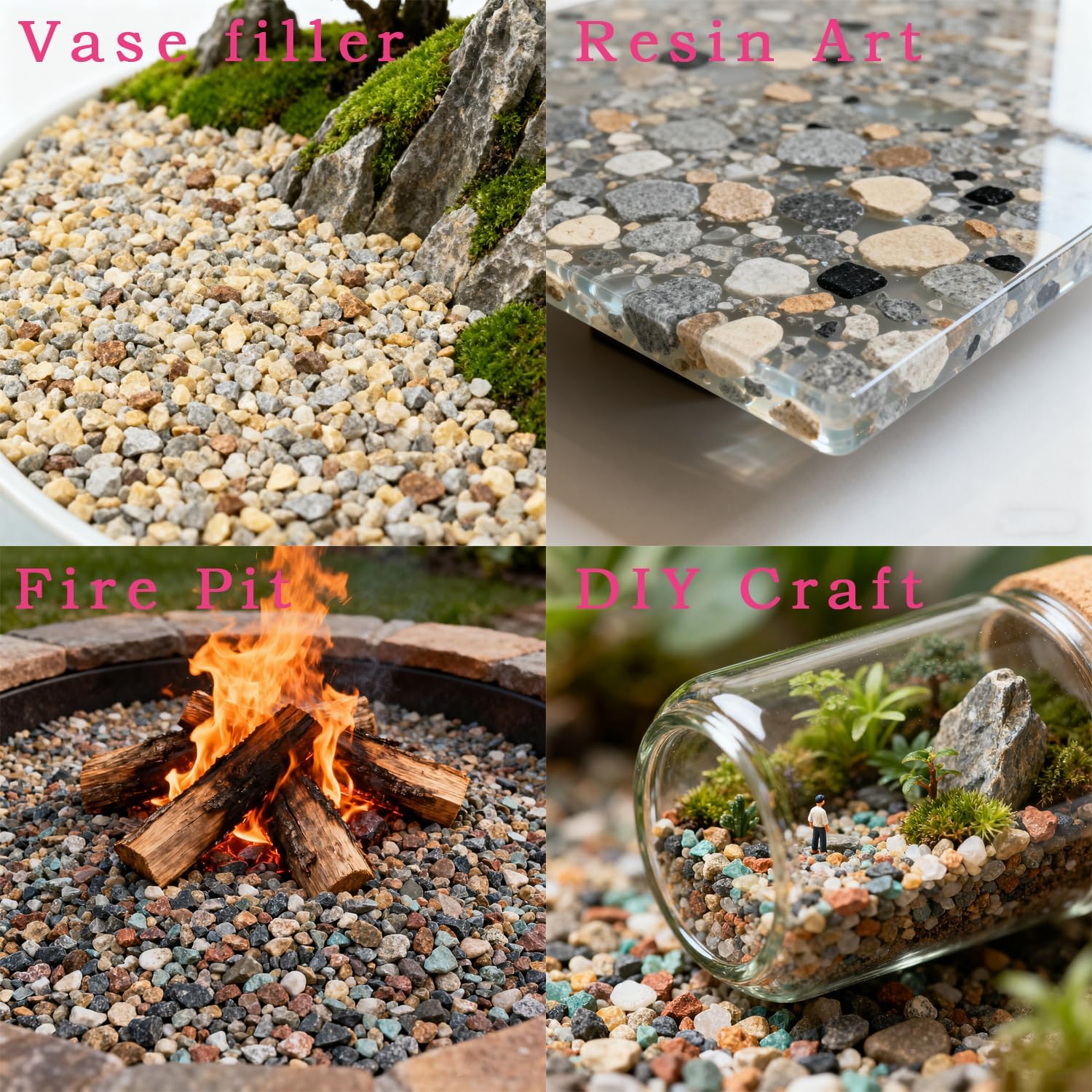 TWINKLING Silica Sand, Aquarium Sand, Horticultural Sand, Vermiculite, Coarse Sand for Plants, Fire Pit, Aquarium, Fish Tank, Resin Art, DIY Craft, Vase Filler, Home Decor, 410g/14.5oz (10-20 Mesh)
