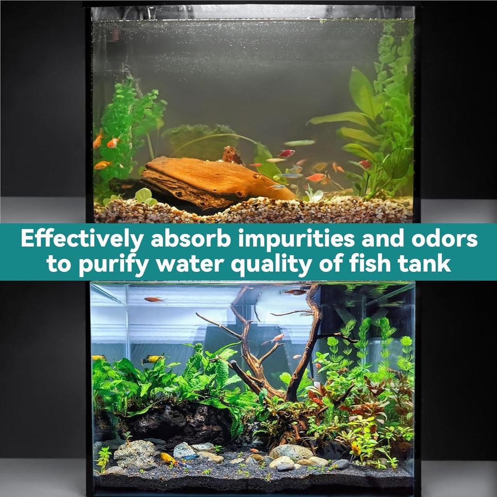 Sukh Activated Carbon Pellets - Activated Charcoal Bulk Carbon for Aquarium Charcoal Pellets for Waterbox Aquariums Pond Fish Tank (2.7, Pounds)