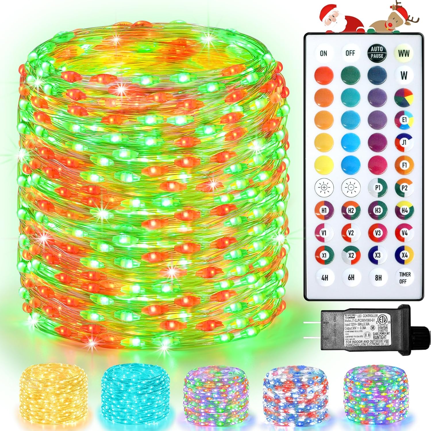 Lovelite 200 LED Christmas Fairy Lights Color Changing, 66 FT 35 Colors String Lights with Remote, Red Green LED Lights for Bedroom Christmas Tree Holiday Wedding Party Indoor Outdoor Decor
