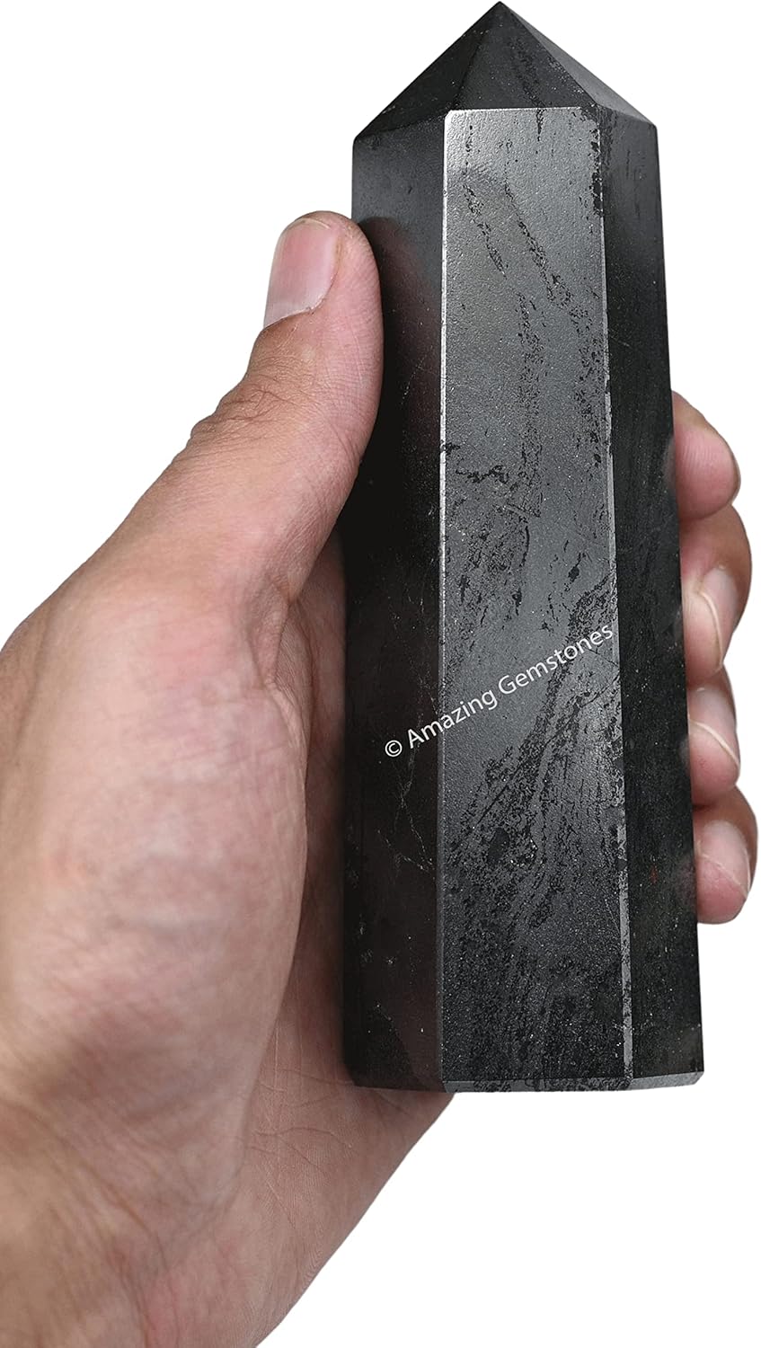 Amazing Gemstone Large Hematite Crystal Towers ~ Natural Healing Crystal Point Obelisk for Reiki Healing and Crystal Grid (5.5 to 6 INCH)