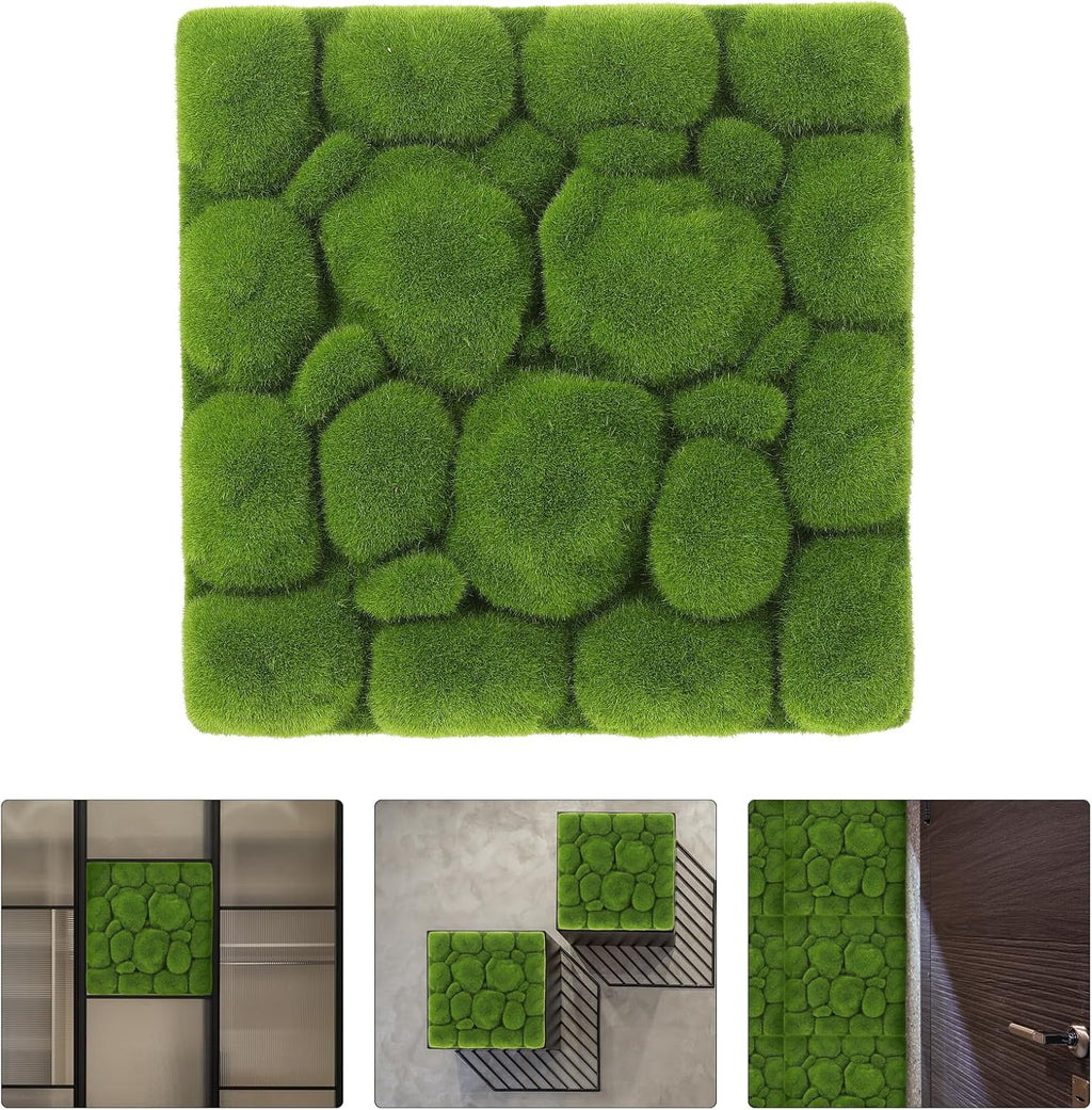Artificial Moss Mat Wall Moss Panel DIY Synthetic Turf Landscape Artificial Grass Mats Lawn Carpet Wall Background Decor for Wedding Home Backyard Patio Balcony Decor