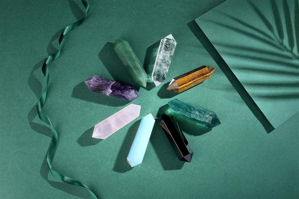 YATOJUZI 3.5" Rainbow Fluorite Healing Crystals Wand Natural Crystals and Healing Stones Large Hexagonal Fluorite Crystal Points for Meditation Divination Reiki Energy Balancing 1PCS