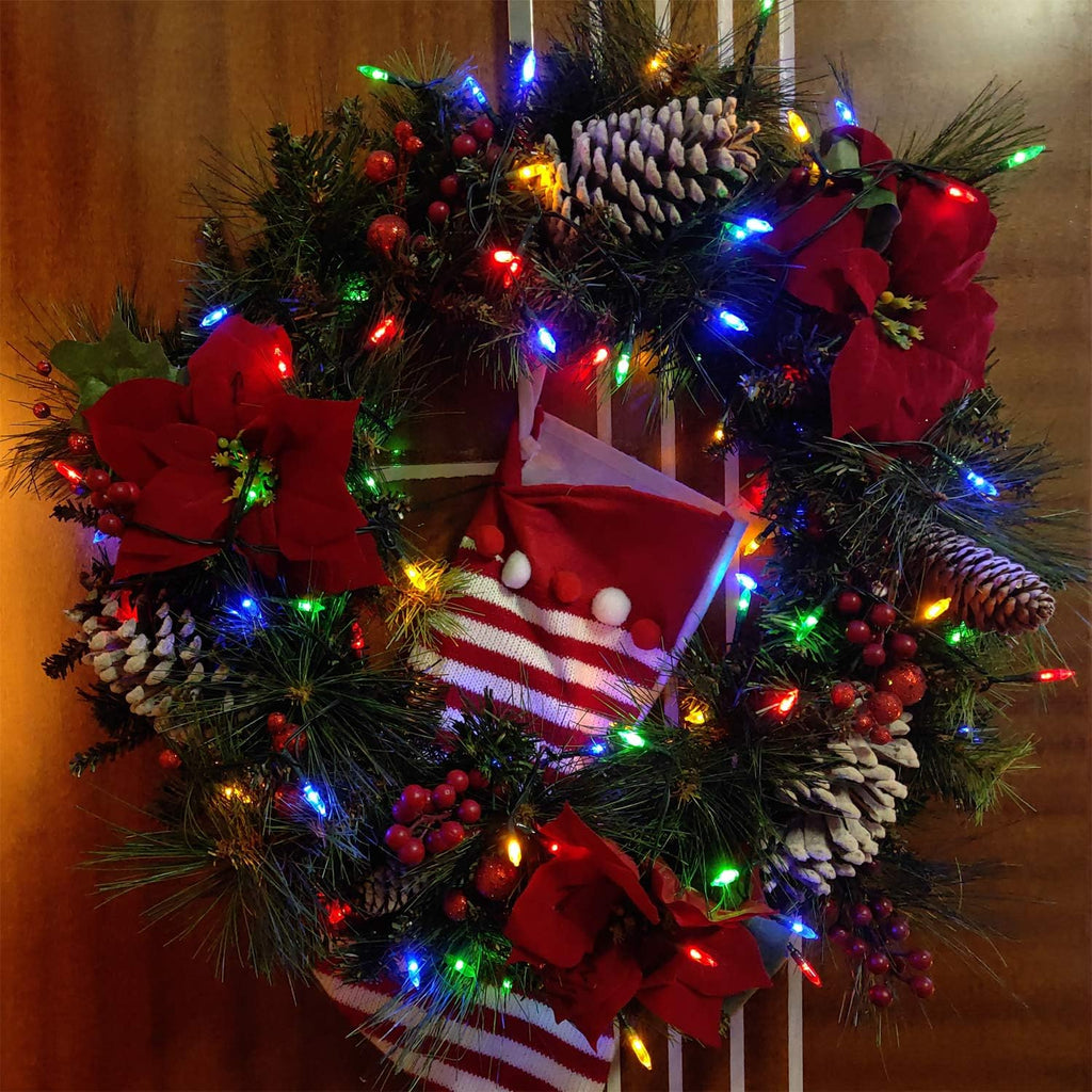 Christmas Lights, Battery Operated String Lights 18ft 50 LED 8 Modes LED Mini Lights with Timer for Christmas Tree Wreath Party Home Indoor Outdoor Decor, Waterproof, Multi Color
