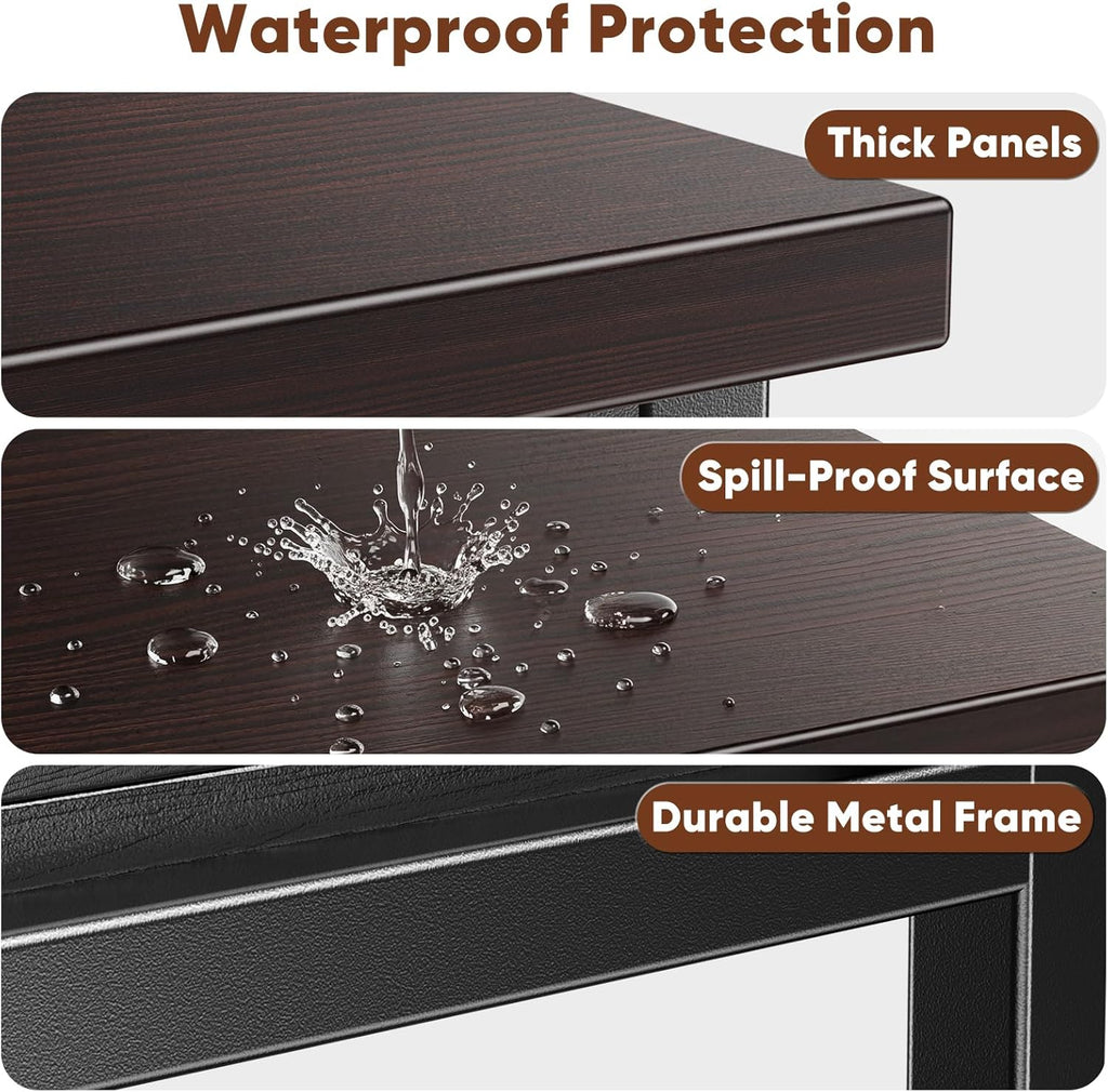20-29 Gallon Fish Tank Stand with Power Outlet and Storage Cabinet,Aquarium Stand with Slide-Out Fish Tank Shelf,Heavy Duty Metal Frame and Waterproof Wood,31.5" L x 15.7" W 770LBS Capacity
