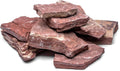 Natural Slate Stone for Aquariums, Fish Tanks, Terrariums, Aquascaping and Amphibian Enclosures, Mix of Large and Medium Size Rocks - by SubstateSource (5 Pounds, Red River)