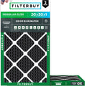 Filterbuy 20x30x1 Air Filter MERV 8 Odor & Allergy Defense with Activated Carbon (2-Pack), Electrostatic Pleated HVAC AC Furnace Filters Replacement, Made in USA (Actual Size: 19.63 x 29.63 x 0.75)